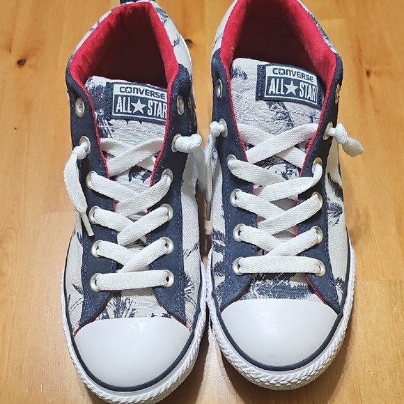 Converse Kids' Navy and White Patterned Sneakers - Picture 1 of 6